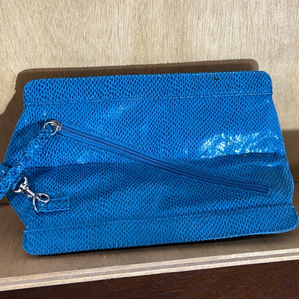 NYC by Perlina Blue Clutch/Wristlet